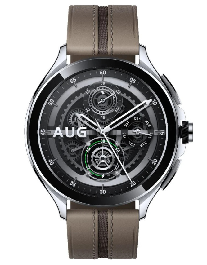 Chytré hodinky Xiaomi Watch 2 Pro 46mm - Silver / Brown Elegant Band