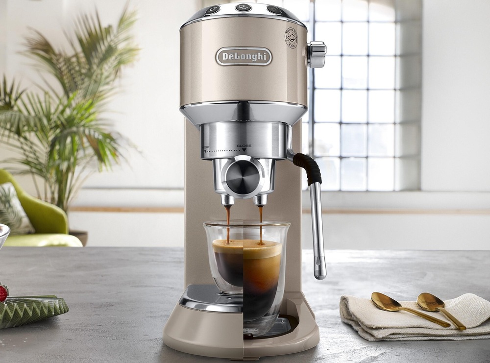 Pákový kávovar De'Longhi Dedica Arte EC885.BG béžové Espresso De'Longhi EC885.BG Dedica Arte