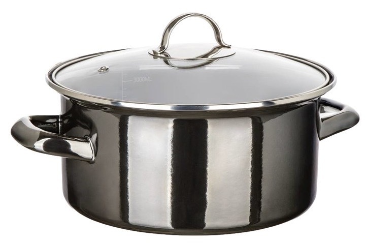 Hrnec s poklicí BANQUET METALLIC Black 22 cm, 3,75 l černý