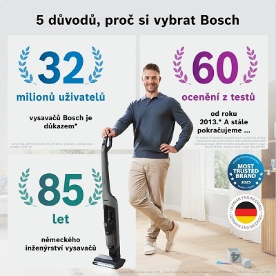 5 duvodu, proc si vybrat tyčovy vysavac Bosch