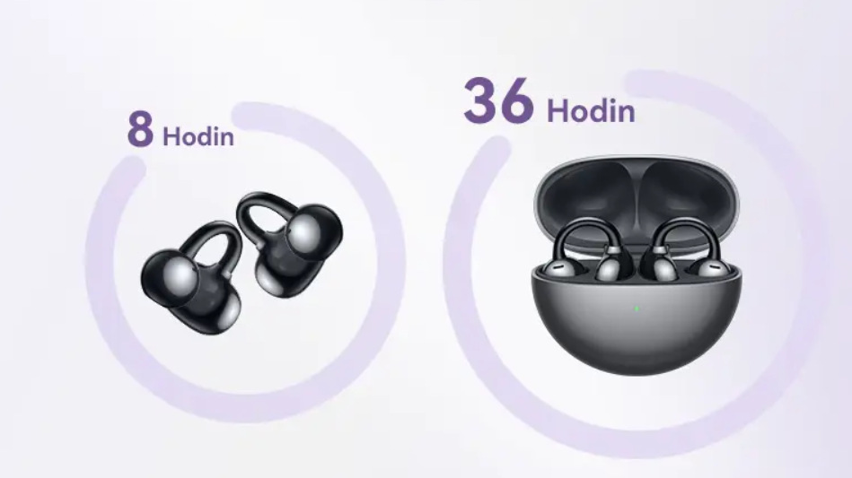Sluchátka Huawei FreeClip černá Sluchátka Huawei FreeClip - černá
