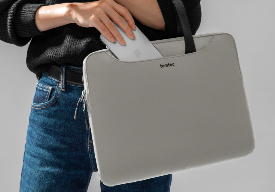 Brašna na notebook tomtoc Light-A21 Dual-color Slim Handbag 13,5" - šedá