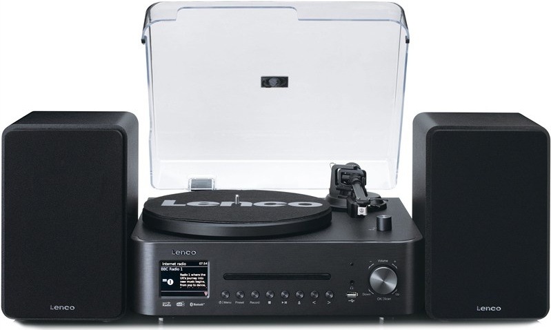 Mikrosystém Lenco MC-760 s gramofonem a podporou DAB+