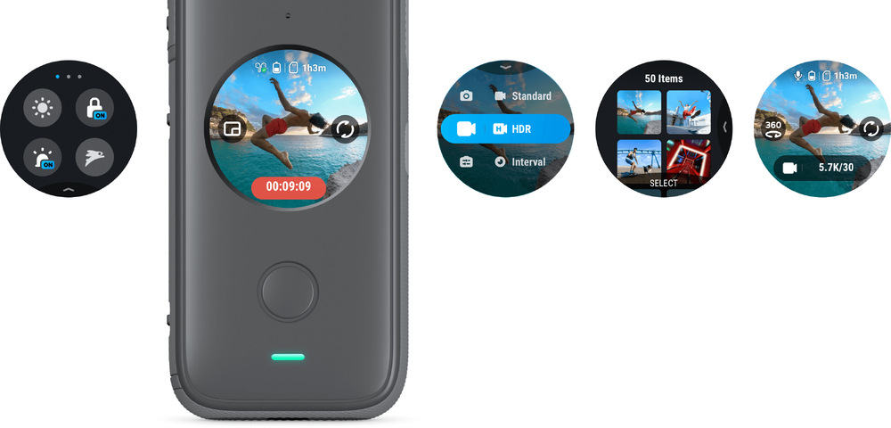 Outdoorová kamera Insta360 ONE X2 černá/šedá