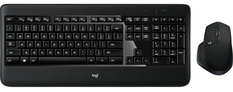 Klávesnice s myší Logitech Wireless Combo MX900 Performance, UK černá