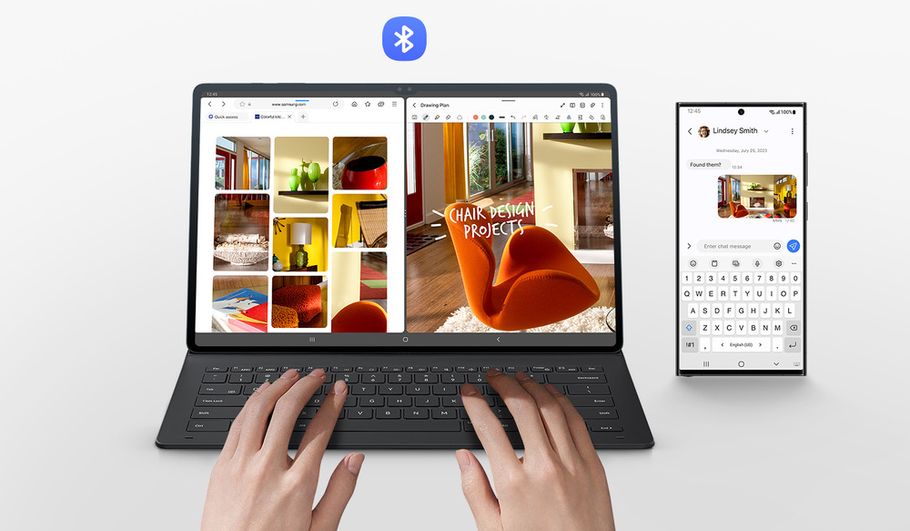 Pouzdro na tablet s klávesnicí Samsung Galaxy Tab S9 Ultra Book Cover Keyboard Slim černé Samsung Galaxy Tab S9 Ultra Book Cover Keyboard Slim