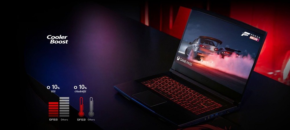 Notebook MSI Thin GF63 12VE-074CZ černý MSI Thin GF63 (12VE-074CZ)