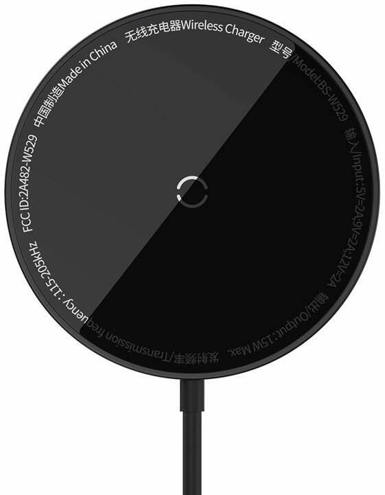 Bezdrátová nabíječka Baseus Simple Mini3, 15W, USB-C černá