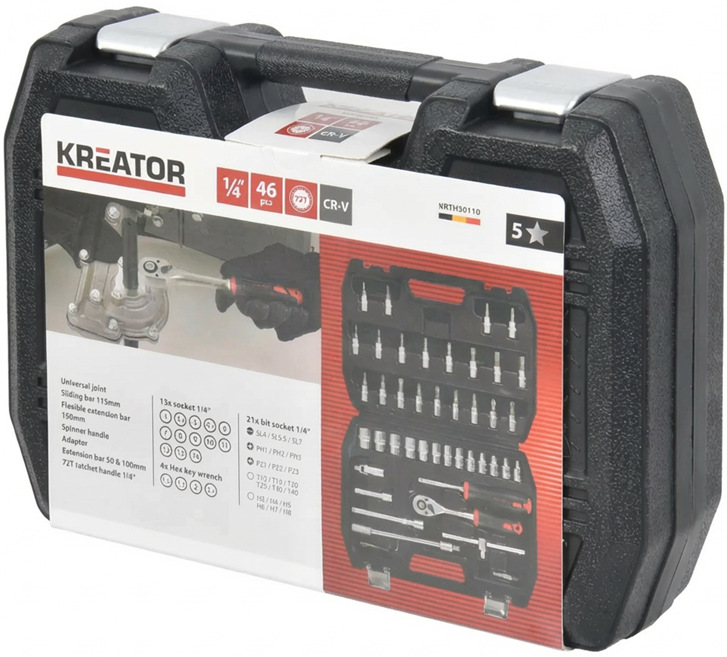 Sada gola klíčů Kreator KRTH30110 v počtu 46 ks v balení
