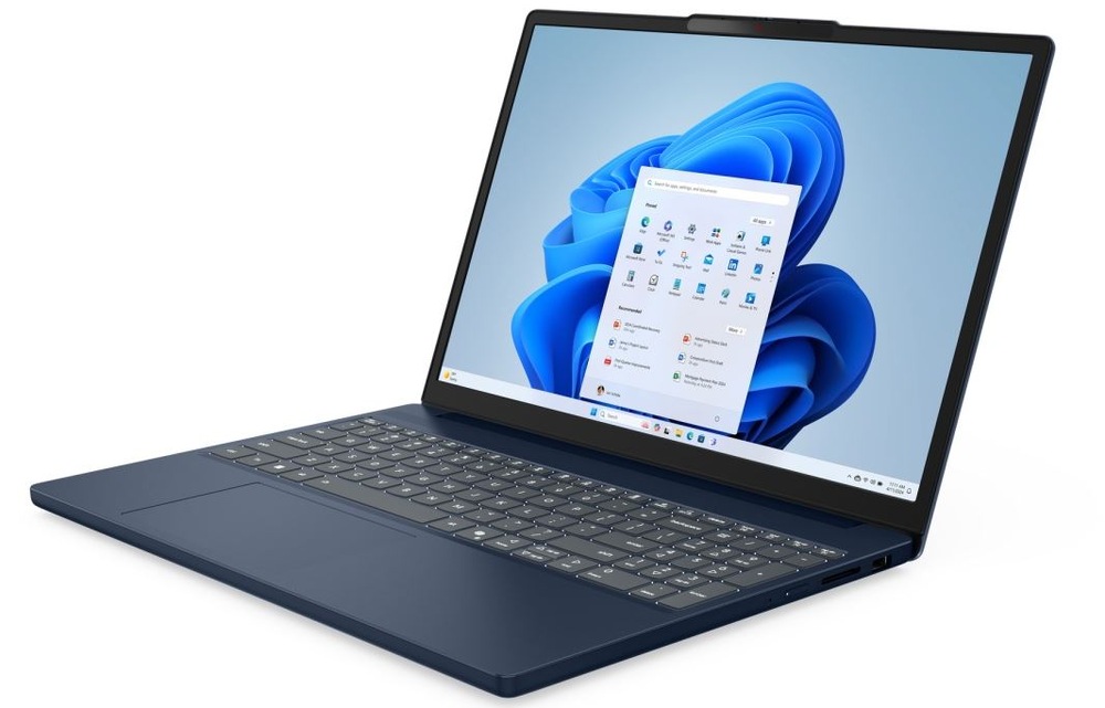Notebook Lenovo IdeaPad Slim 3 15IRH10 modrý Notebook Lenovo IdeaPad Slim 3 15IRH10 z bočního úhlu
