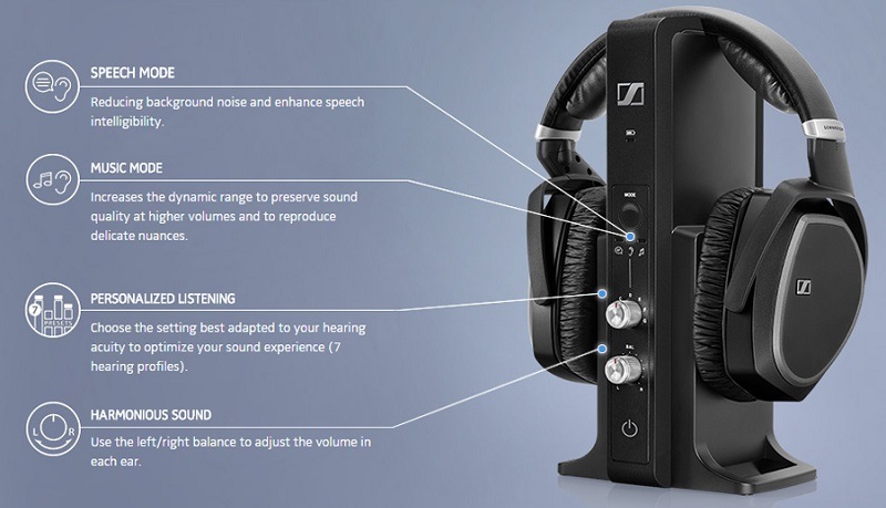 Sluchátka Sennheiser RS195 U černá Sluchátka Sennheiser RS195 U černá