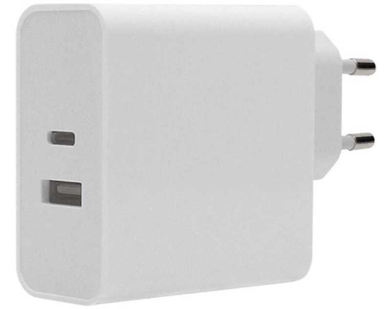 Nabíječka do sítě WG USB QC3.0 18W, USB-C PD 45W + USB-C kabel bílá