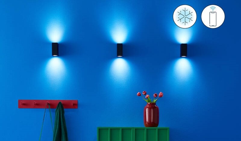 Nástěnné svítidlo WiZ Up and Down Wall Spotlight 2x5W, RGB černé