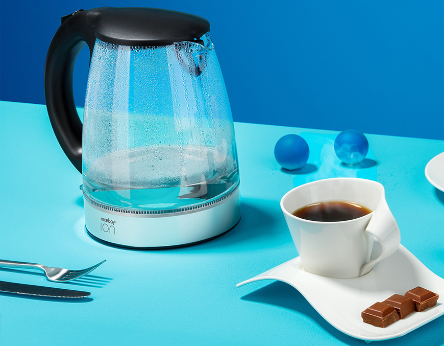 Rychlovarná konvice Niceboy ION Kettle K1 Crystal Glass white