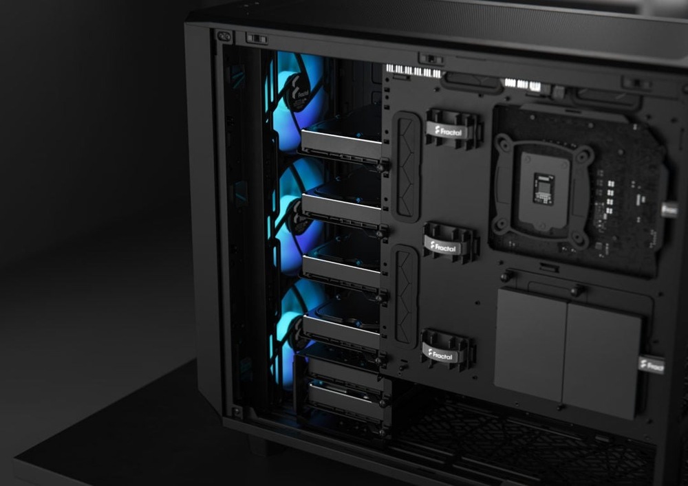 Case FRACTAL DESIGN Meshify 2 RGB Tempered Glass Light Tint černá FRACTAL DESIGN Meshify 2 RGB Tempered Glass Light Tint