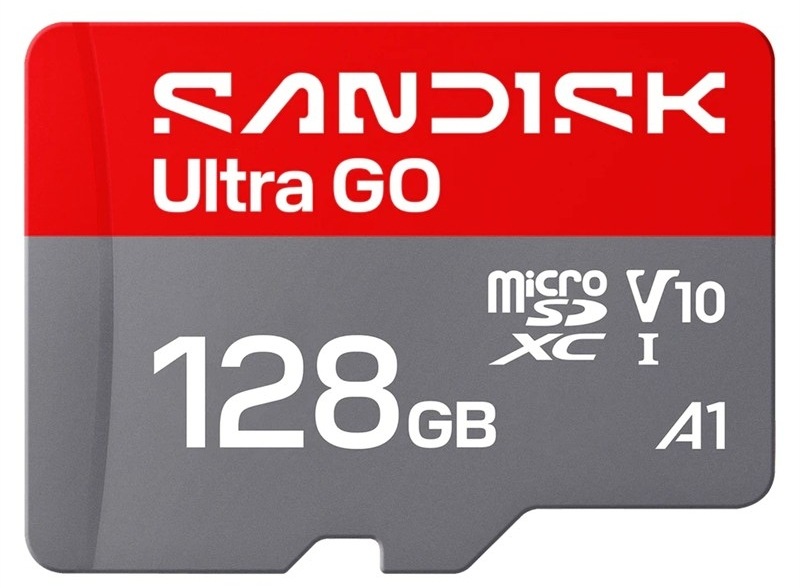 Paměťová karta SANDISK Micro SDXC Ultra GO 128GB UHS-I U1 (190R) Paměťová karta microSD SANDISK Ultra GO 128GB