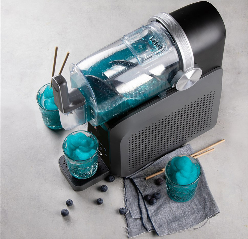 Výrobník ledové tříště Domo Slush maker GELISSIMO DO9308I šedý Výrobník ledové tříště Domo DO9308I Slush maker GELISSIMO