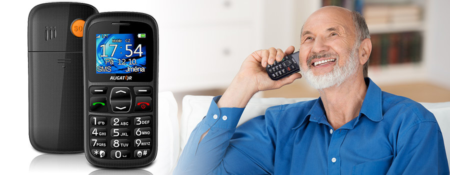 Mobilní telefon Aligator A420 černý