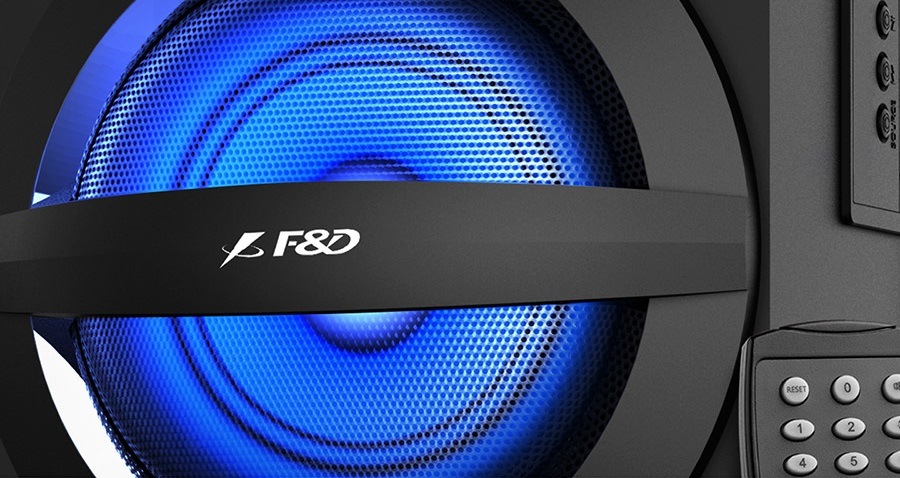 Reproduktory Fenda F&D A140X 2.1, bluetooth, rádio, USB, dálkové ovládání černé