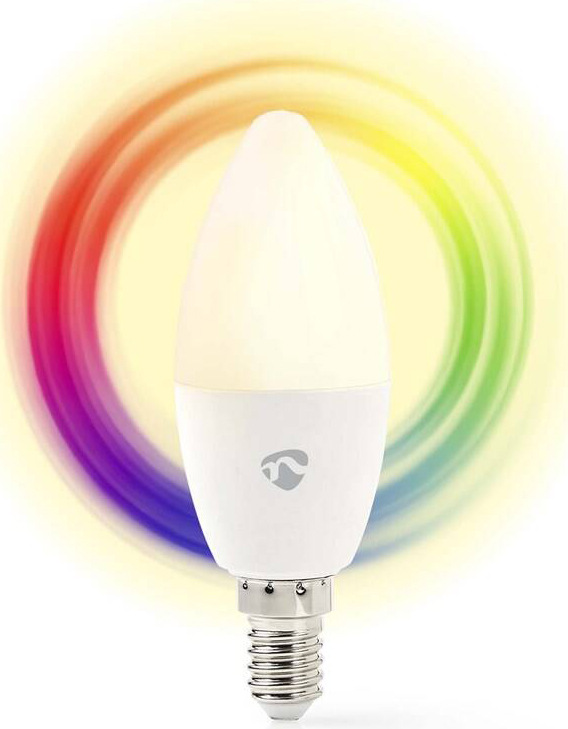 Chytrá žárovka Nedis SmartLife svíčka, Wi-Fi, E14, 470 lm, 4.9 W, RGB / Teplá - studená bílá