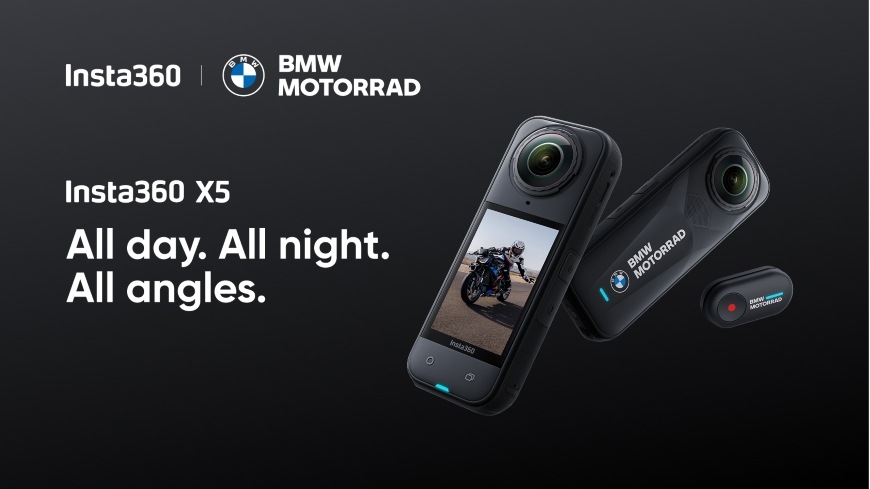 Outdoorová kamera Insta360 X5 BMW limitovaná edice černá Akční kamera Insta360 X5 s dálkovým ovládáním