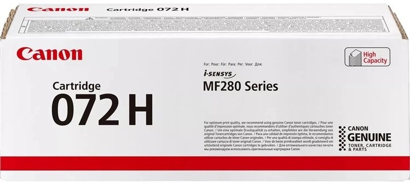 Černý toner Canon CRG 072H BK, pro i-SENSYS MF287DW s výtěžností 4100 stran