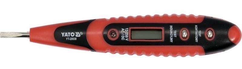 Zkoušečka YATO s rozsahem měření 12-220 V, LED dioda