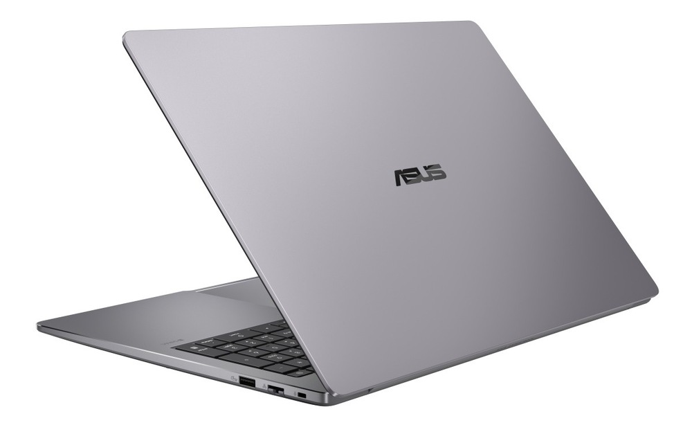 Notebook Asus ExpertBook P5 G2 šedý Notebook Asus ExpertBook P5 G2 pootevřený zezadu otočený doprava