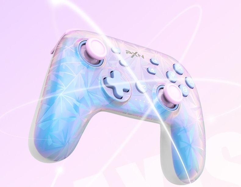Gamepad s čárami symbolizujícími 6osé ovládání pohybem