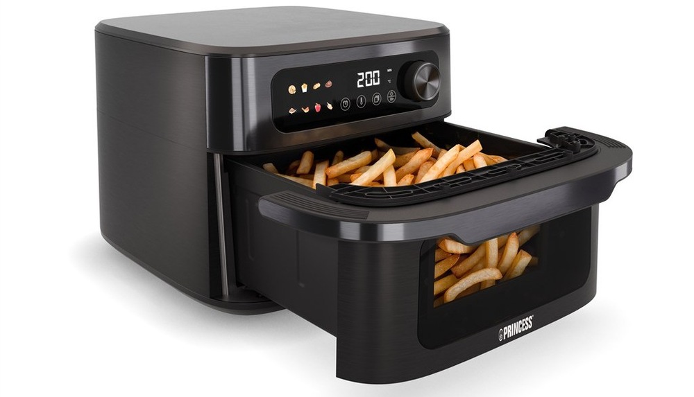 Fritéza horkovzdušná Princess umožňuje nastavení teploty v rozmezí 80-200 °C