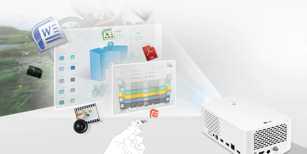 Projektor LG HF60LSR bílý Projektor LG HF60LSR bílý