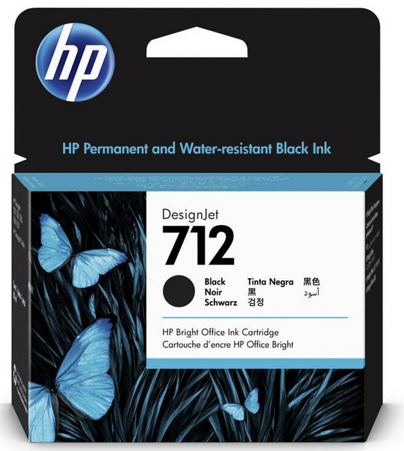Inkoustová náplň HP 712, 80 ml černá HP 712, 80 ml (3ED71A) černá
