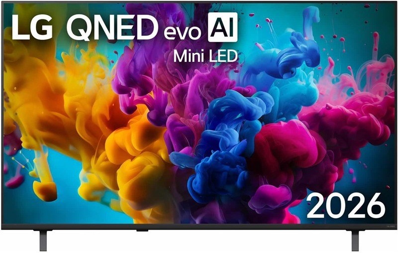 Televize LG, černý rámeček, čelní pohled.