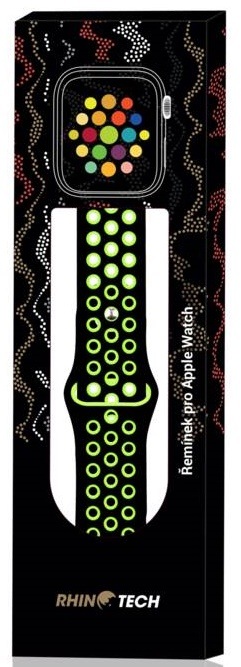 Řemínek RhinoTech na Apple Watch 38/40/41 mm černý/žlutý Řemínek RhinoTech na Apple Watch 38/40/41 mm černý/žlutý