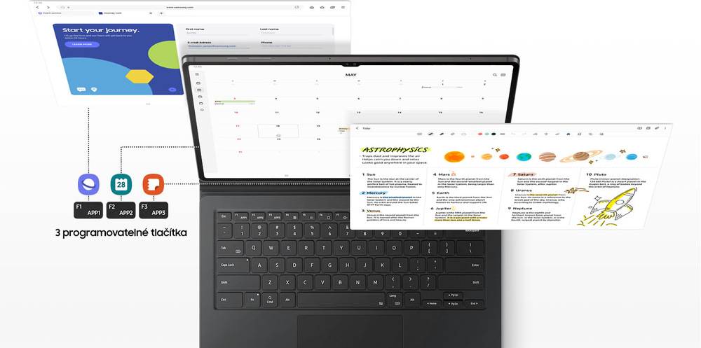 Pouzdro na tablet s klávesnicí Samsung Galaxy Tab S8 Ultra černé