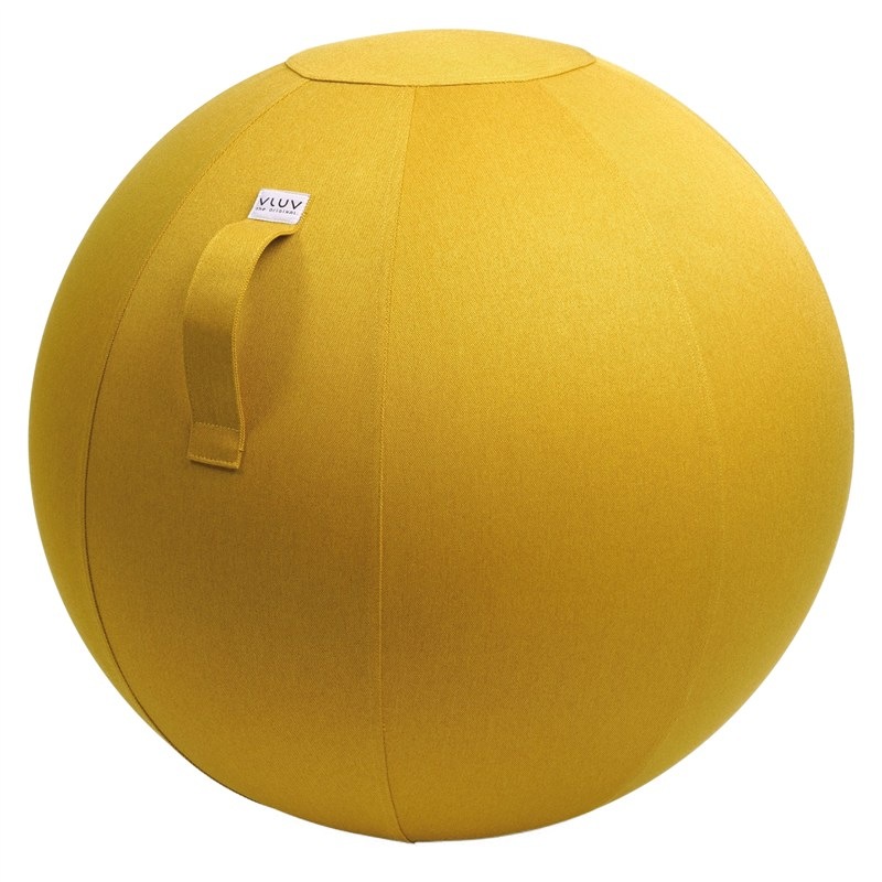 Sedací míč VLUV Bol Leiv 60–65 cm Mustard, žlutá barva.