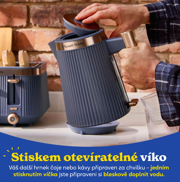 Russell Hobbs 26752-70 Brontë Soft Navy s víkem otevíraným stisknutím pro rychlé doplnění vody