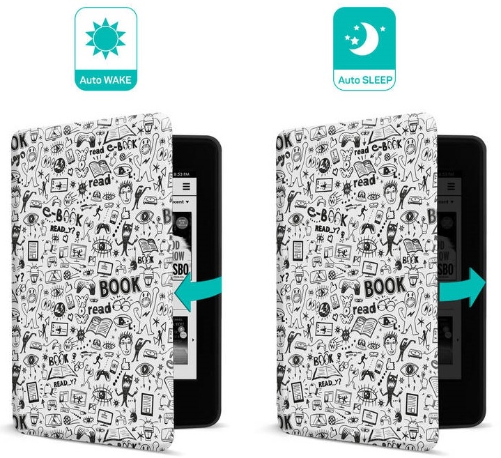 Pouzdro pro čtečku e-knih Connect IT Doodle pro Amazon Kindle Paperwhite 4 (2018) bílé
