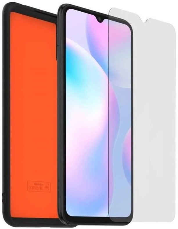 Kryt na mobil Made for Xiaomi na Xiaomi Redmi 9A + tvrzené sklo černý