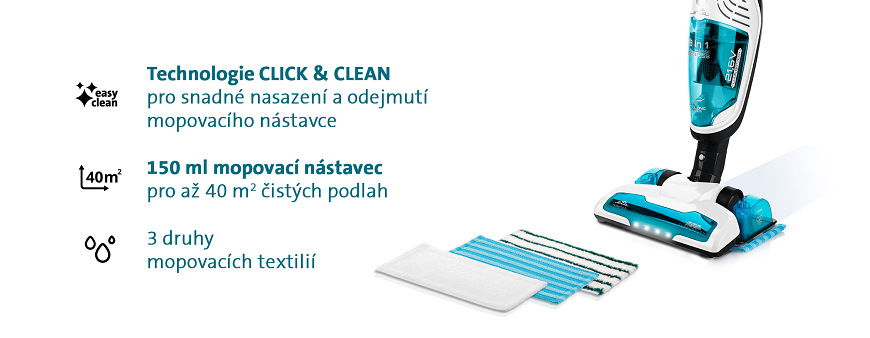 Tyčový vysavač ETA Moneto II AQUA PLUS 6453 90000 Tyčový vysavač ETA Moneto II Aqua Plus 6453 90000, mopování
