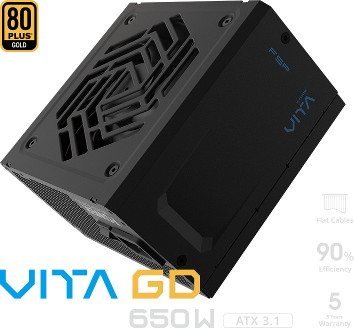 Zdroj FSP VITA GM 650, 80PLUS GOLD, 650W černý Fortron VITA GD 650 (650 W)