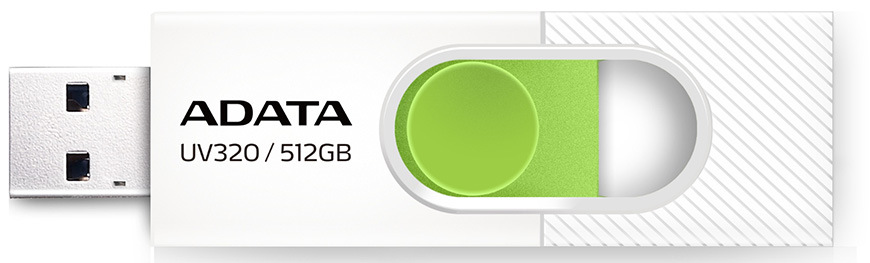 Flash USB ADATA UV320 512GB USB 3.2 - bílý/zelený