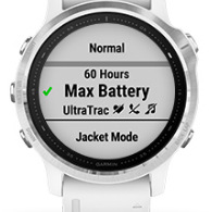 Chytré hodinky Garmin fenix6S Glass stříbrné/bílé