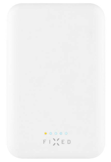 Powerbank FIXED MagZen s bezdrátovým nabíjením a podporou Magsafe, 6 000 mAh - bílá