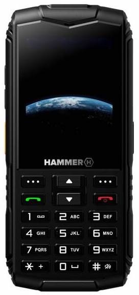 Mobilní telefon myPhone Hammer Horizon LTE černý Detail přední části myPhone HAMMER Horizon LTE s přehledným IPS displejem a velkými fyzickými tlačítky