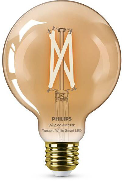 Chytrá žárovka Philips Smart LED 7W, E27, jantarové sklo, Tunable White