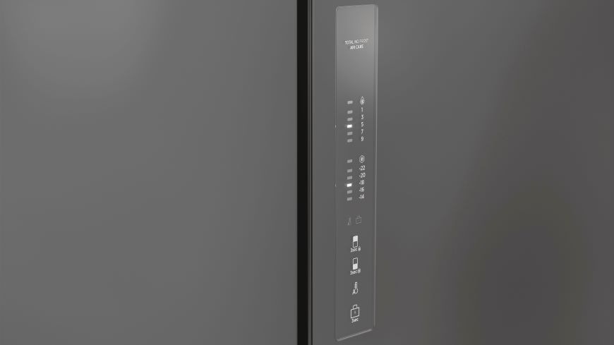 Americká lednice Hoover HHCR3818ENPL stříbrná