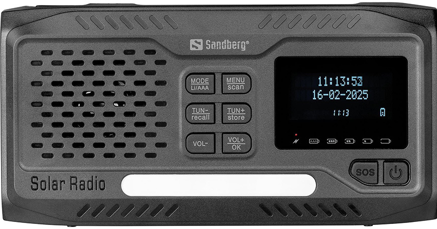 Radiopřijímač s DAB+ Sandberg Survivor All-in-1 4500 černý Radiopřijímač DAB+ Sandberg Survivor Radio All-in-1 4500, s dynamem
