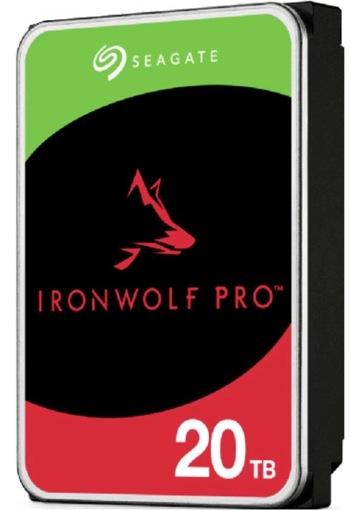 Pevný disk Seagate IronWolf Pro 20TB v šedé barvě.