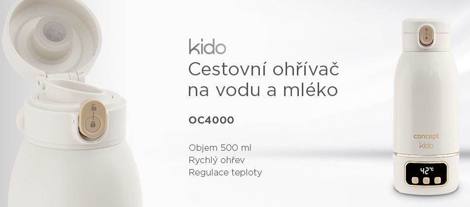 Cestovní ohřívač na vodu a mléko Concept KIDO OC4000 bílý